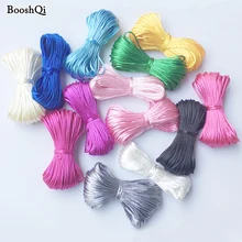 Baby Teether Accessories 10m Satin Nylon Cord for Silicone Teething Necklace 2.5MM Hand-knit Cords Silk Rope for Pacifier Clip