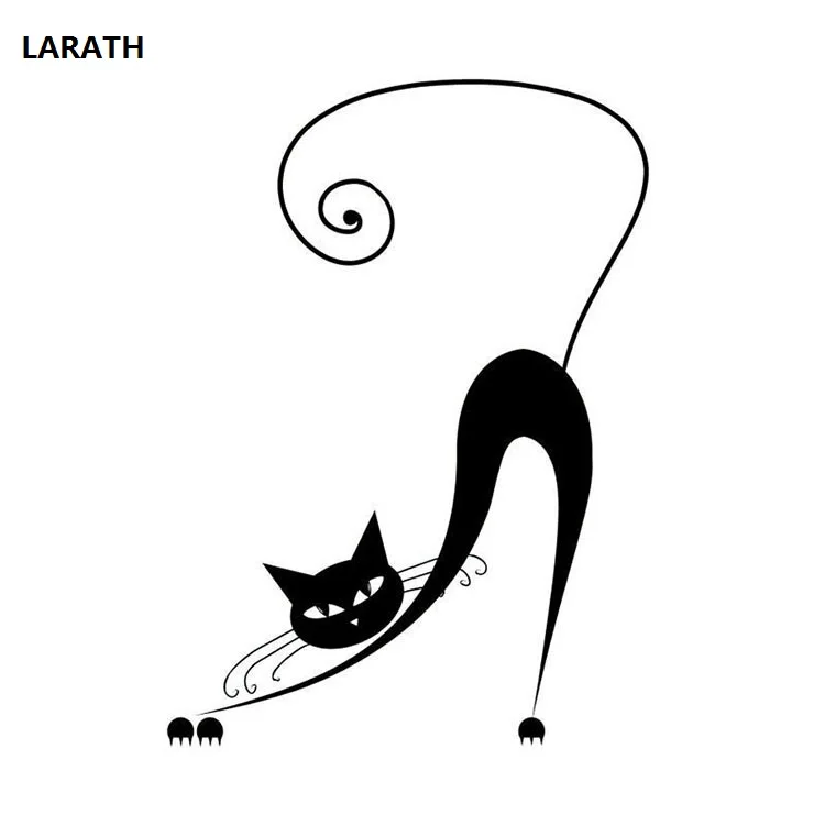 Автомобильная мотоциклетная наклейка LARATH мультяшная анимационная с котом
