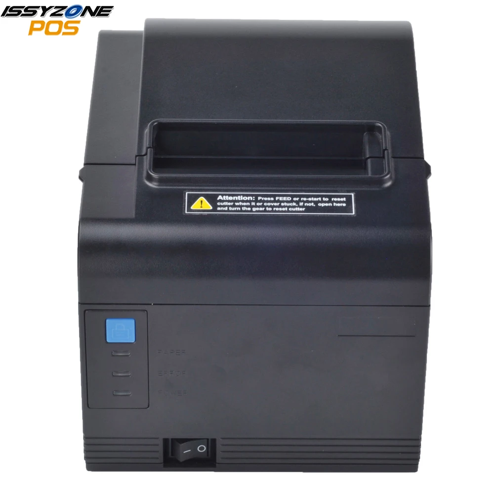 IssyzonePOS التلقائي قطع استلام الحرارية طابعة 80 مللي متر بيل المطبخ جدار ركوب طابعة دعم شعار QR الباركود طباعة