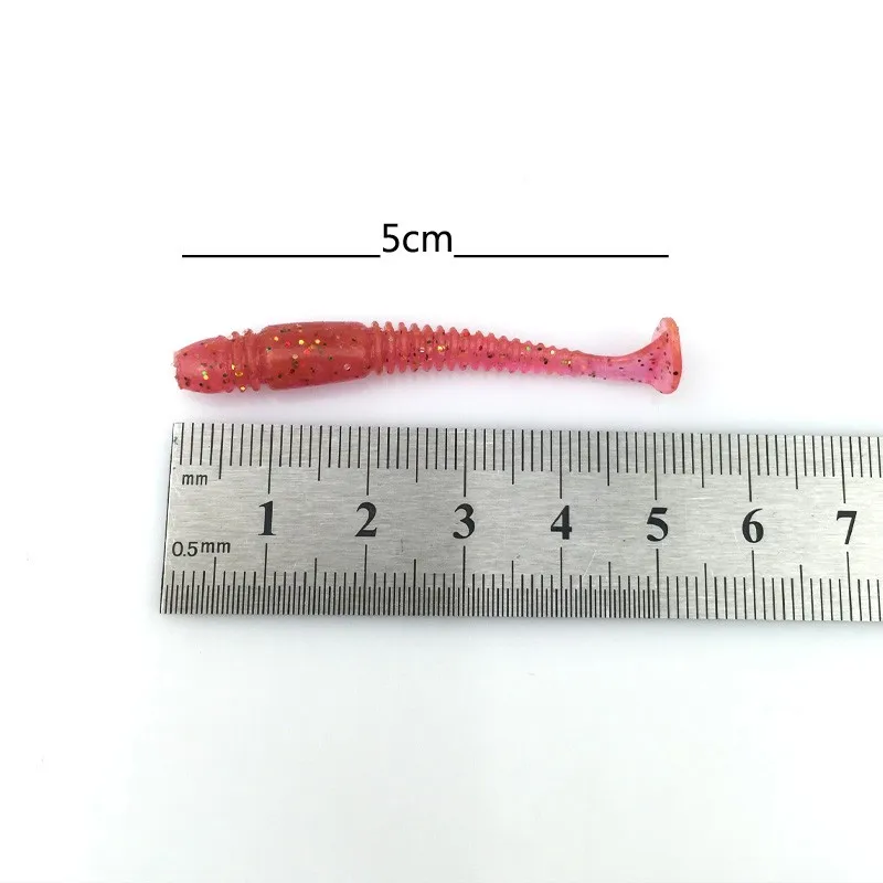 16 шт./лот, 5 см/1 г приманки, мягкие черви для приманки, рыболовная приманка с солевым запахом, популярная рыболовная приманка Takcle Grub, искусственная приманка 131