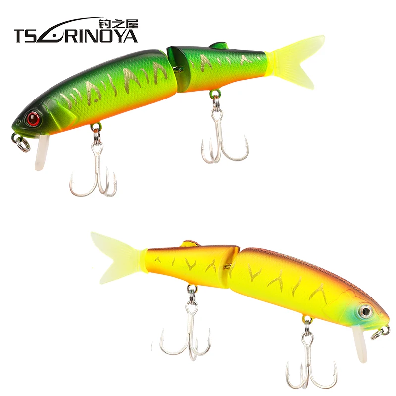 

TSURINOYA DW42 Two Segments Soft Tail Minnow Fishing Lure Bait 113mm13g Water Diving 1.8m Two Segments Soft Tail