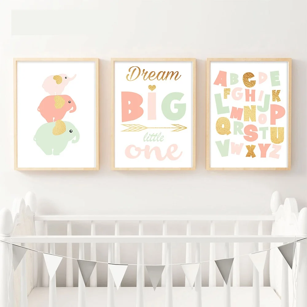 Cute-Elephant-Nursery-Quote-Wall-Art-Canvas-Poster-ABC-Alphabet-Print-Nordic-Style-Painting-Picture-Kid(1)