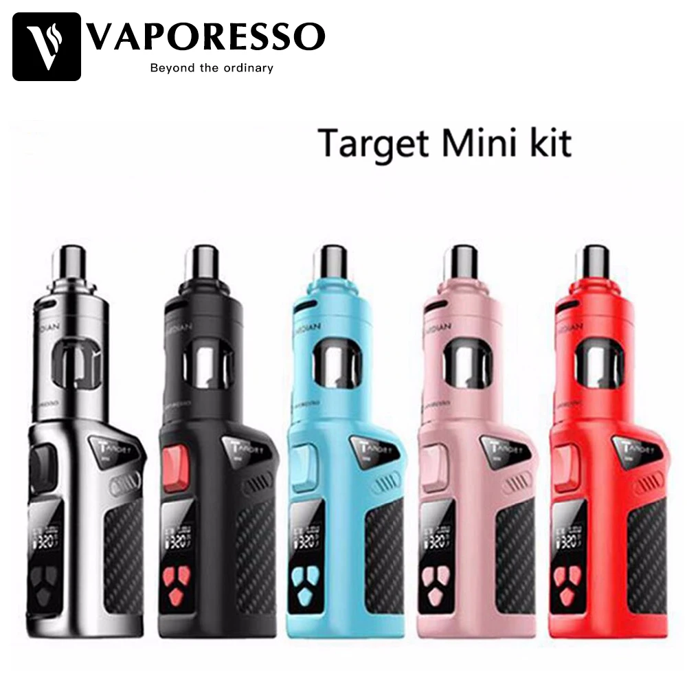 Vaporesso Target Mini Kit Original 40W VW/VT 1400mah battery 2ml Guardian Tank Electronic Cigarette Target Mini Mod Battery Vaporesso Target Mini Kit Original 40W VW/VT 1400mah battery 2ml Guardian Tank Electronic Cigarette Target Mini Mod Battery