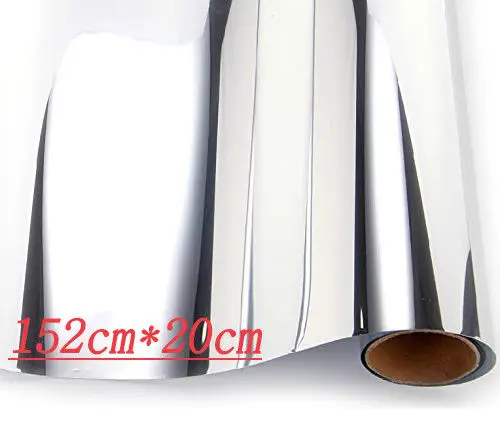 

152cm*20cm Chrome Silver Vinyl Car Sticker Electroplated silver film DIY Wrap Sheet Film Decal Car Styling