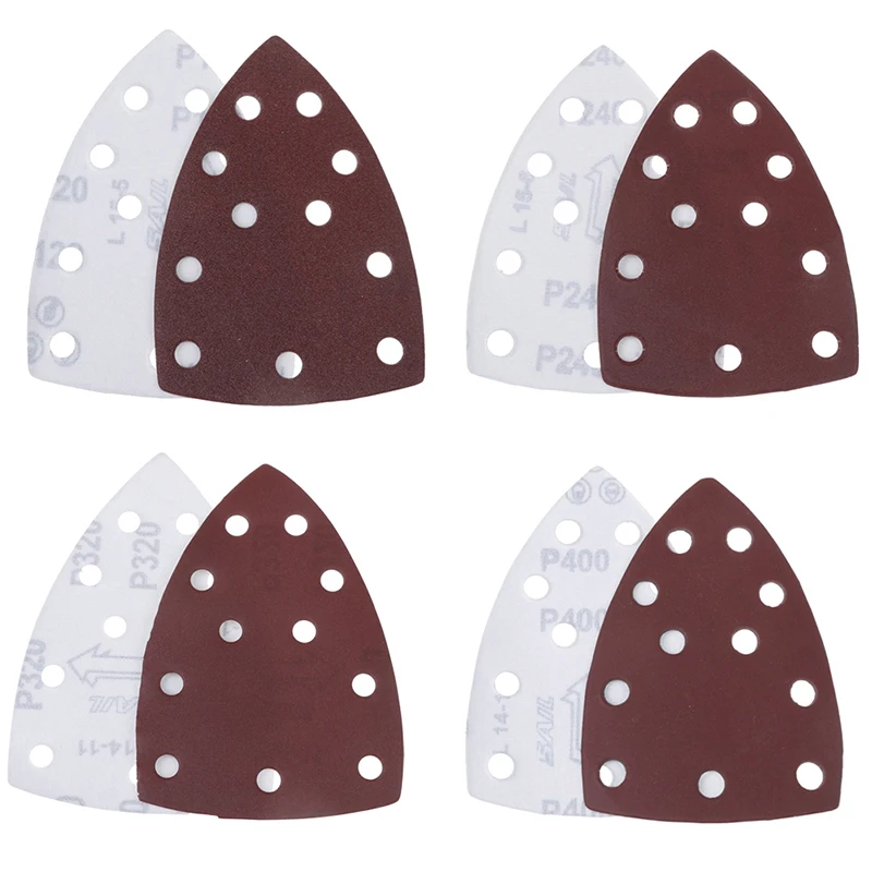 

120/240/320/400 Grit With 11 Holes 5Pcs/set 150mm Sanding Sheets Paper For Palm Detail Sander