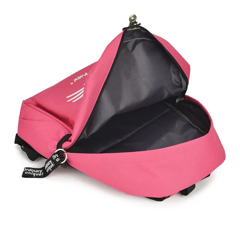 Ceny 2019 Cute Cartoon torby szkolne dla nastoletnich dziewcząt nylonowy plecak tornister kobiety Famale Casual Teen student bookbag Cat Ears nowość