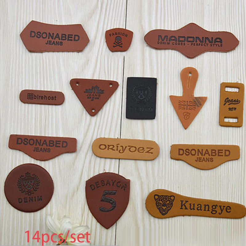 10pcs New Band Logo Leather Clothing Hand Stitched Leather Patch