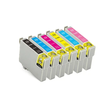 

UP 12PCS T0821 82N Compatible ink cartridges for epson Stylus Photo TX710W Artisan 835 725 730 837 635 printer