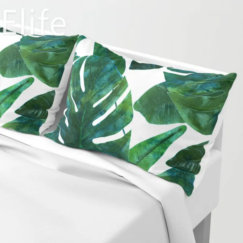 Elife Nordic искусственные зеленые листья полиэстер декоративная подушка наволочки в подушка чехол для подушки для дивана автомобиля 30x50 см - Color: 18