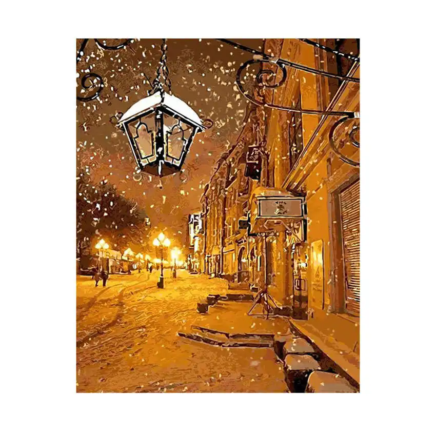 scenery painting 15 УИН картина с фермой по номерам пляжные цифровые настенные холсты картины дерево Раскраска по номерам для дома произведение искусства Лодка на стену Декор - Цвет: scenery painting 15