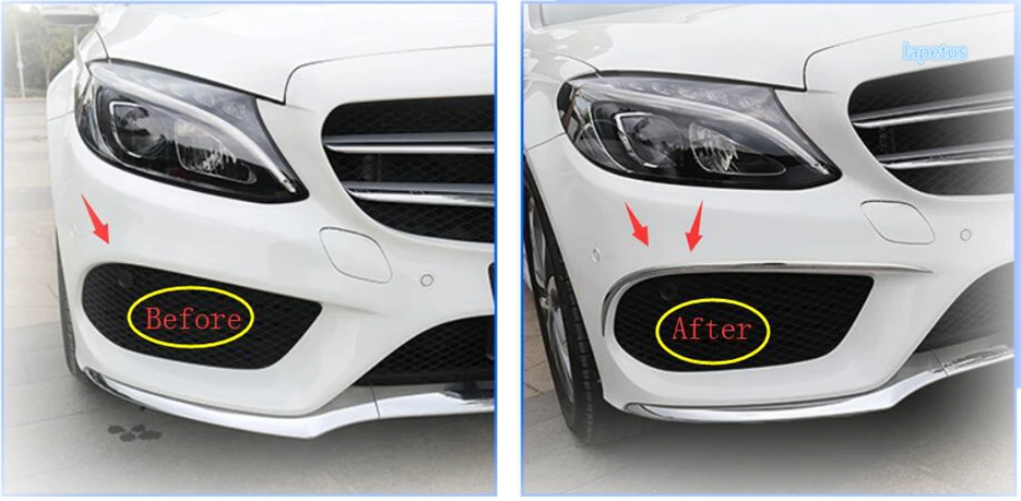 Lapetus передние противотуманные фары лампа век украшение фар рамка Крышка отделка 2 шт. для Mercedes-Benz C Class W205