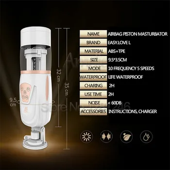 New Automatic Piston Telescopic sex Machine Electric Male Masturbator Air Sucking Retractable Vibrators Stroker Sex Toys For Men 6