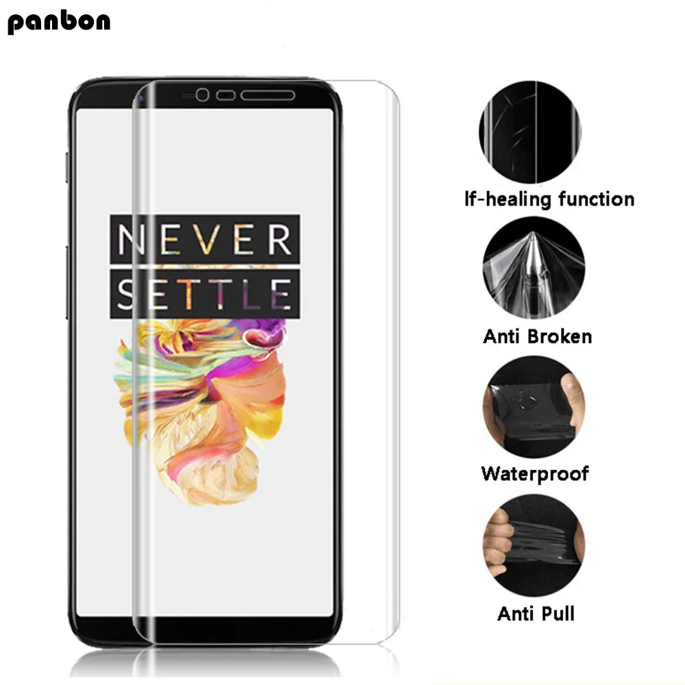 Мягкая Гидрогелевая пленка oneplus 6 T 5 5T 3 3T полное покрытие клеем 3D защита экрана one