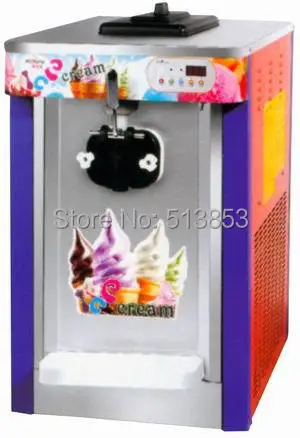 Single flavor, commercial use, countertop sundae maker, soft ice cream making machine, capacity 16~18 liters/hour