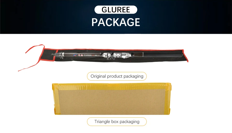 GLUREE 30T Carbon Spinning Telescopic Rock Fishing Rod 1.8 2.1 2.4 2.7 3.0 3.6M MH Power Carp Feeder Rod High Quality Hand  Pole (19)