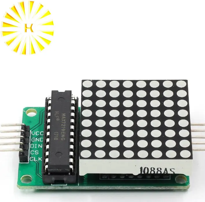 

MAX7219 Dot Led Matrix Module MCU LED Display Control Module 5V Interface Module 8 x 8 Output Input Common Cathode Connector