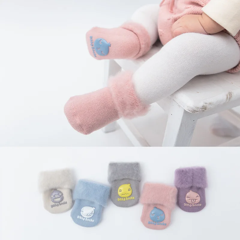 

2019 Winter Thick Baby Terry Socks Warm Newborn Cotton Boys Girls Cute Toddler Socks Toddler Girl Shoes