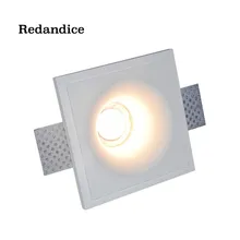 Redandice гипс с круглыми отверстиями светильники направленного света, trimless светодиодный прожекторы дальнего света, 5 W GU10 Светодиодный прожектор точечный потолочный светильник свет, холодный светодиодный свет