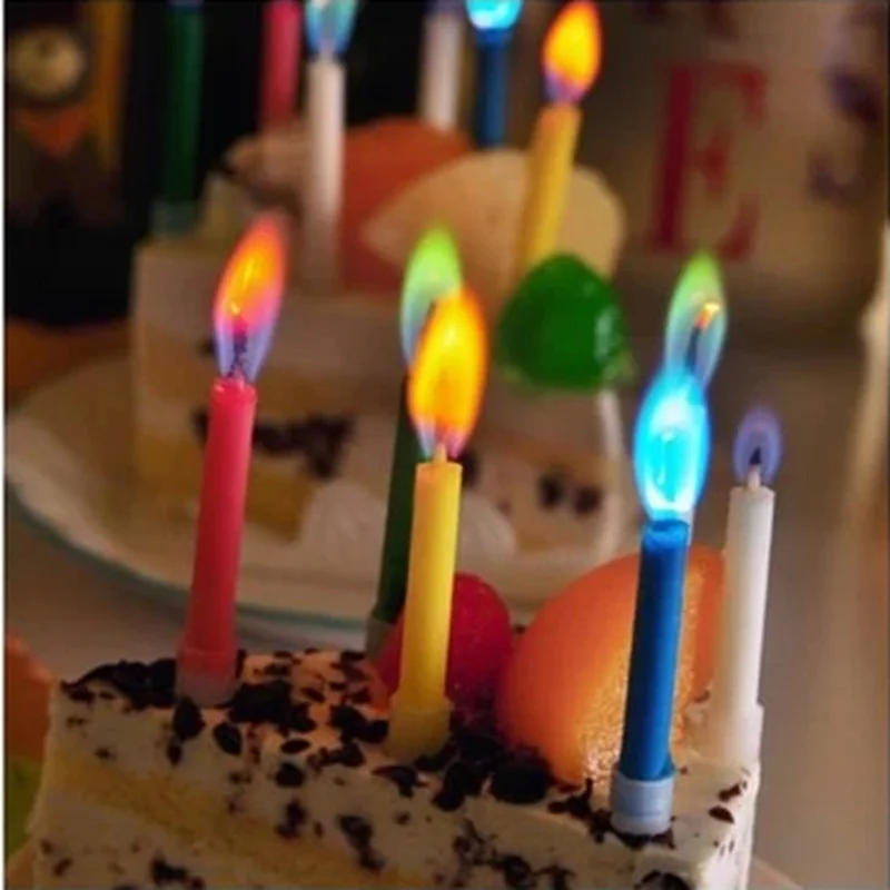 2 набора горячая Распродажа 5 шт./лот свечи для торта на день рождения разные цвета пламя безопасный конический колокольчик декор для дня рождения свечи