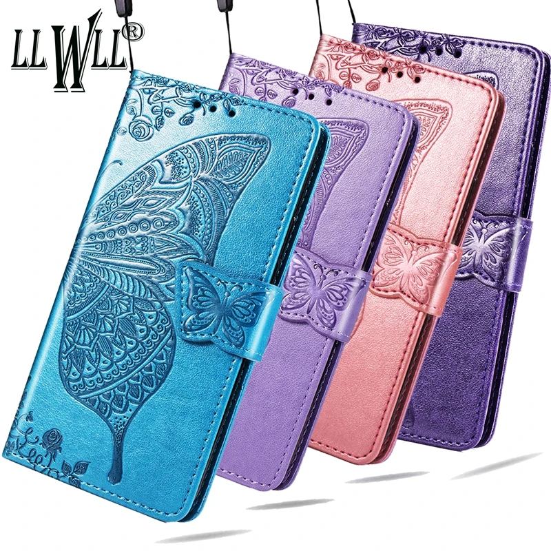 

For Huawei P20 Lite Case Flip Stand Butterfly Flower Cover For Huawei P20 Pro Case Silicone Leather P20 Lite Wallet Case P20 Pro