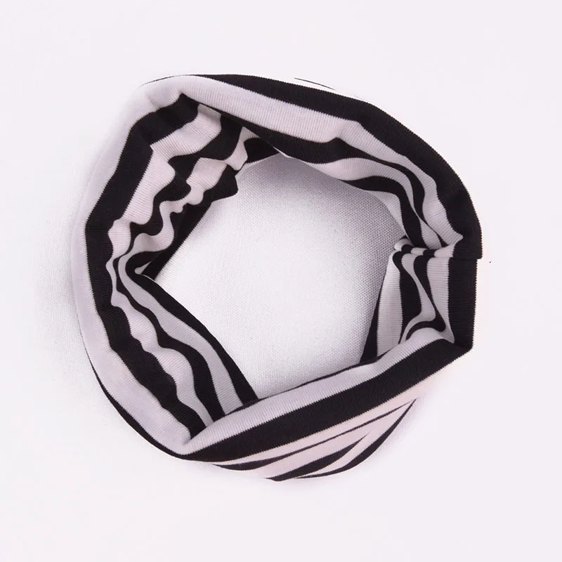 black stripe scarf Детская шапочка, шарф из искусственного меха, шапка с отстегивающимся помпоном для маленьких девочек и мальчиков, зимняя шапка для новорожденных детей, хлопковые шапки с принтом звезды для малышей - Цвет: black stripe scarf