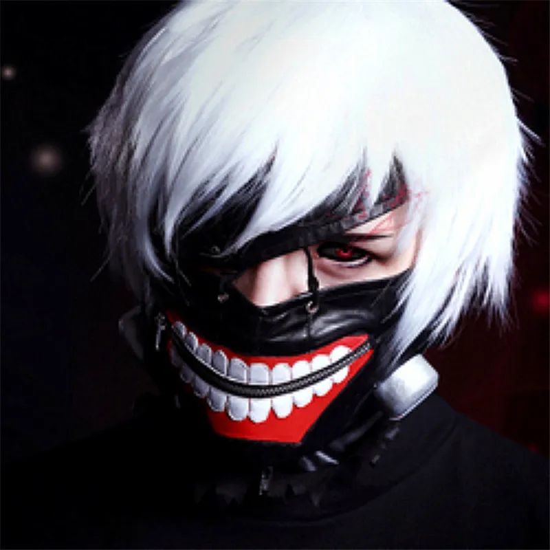 Маска канеки Кен для Хэллоуина Tokyo Ghoul 2 регулируемые маски из искусственной кожи