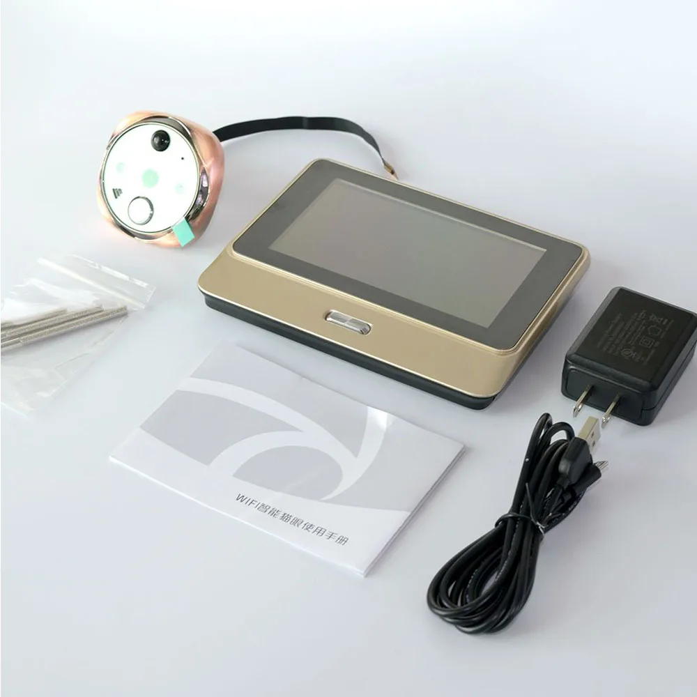 

WiFi Digital Door Viewer Eye IPS Security Viewer Camera Night Vision Motion Sensor Intercom Door Bell
