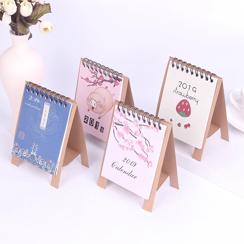 

New Arrival 1Pc Multifunction Daily Schedule Planner Notebook Agenda Organizer Calendar 2019 Creative Cartoon Standing Calendars