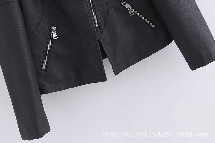 NXH новая весенняя женская куртка из искусственной кожи тонкая куртка яркая Верхняя одежда Куртка из искусственной овчины Черная куртка из искусственной кожи британская