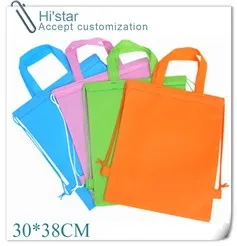 35*45 см 20 шт./лот сладкий Цвет Для женщин складной многоразовые сумка для переноски-тканые сумки pp