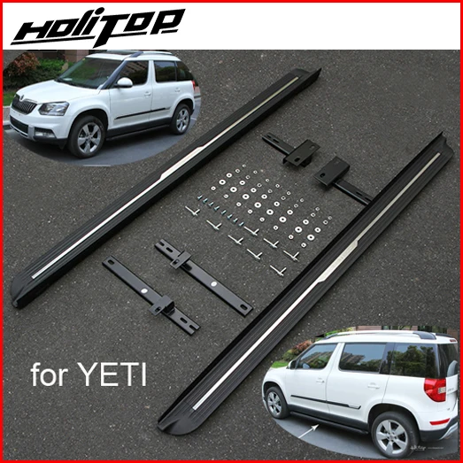 

Newest popular running board foot pedal nerf bar for Skoda YETI 2015-2017,hot in China,free shipping to Asia, promotion 7days