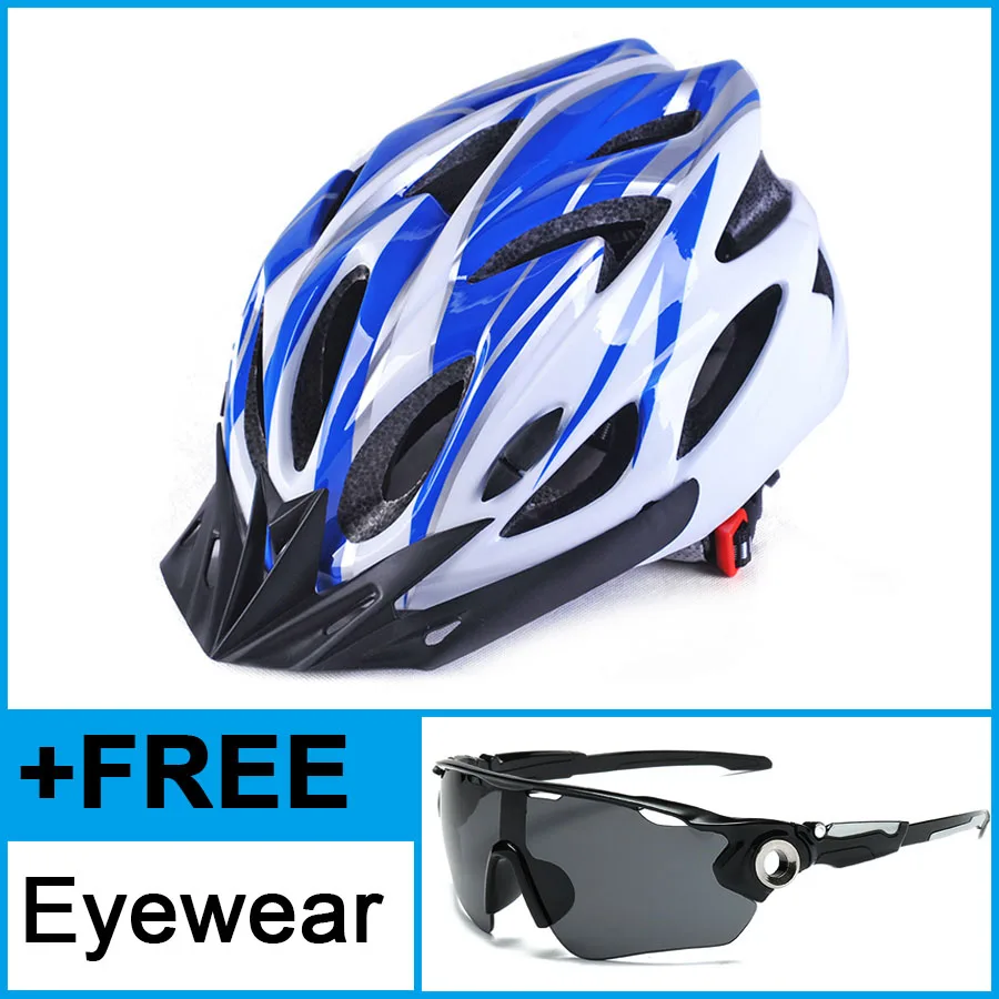 Ультралегкий велосипедный шлем унисекс дорожный горный велосипед Велоспорт протектор шлема спортивный шлем регулируемый разноцветный шлем - Цвет: Bluish white