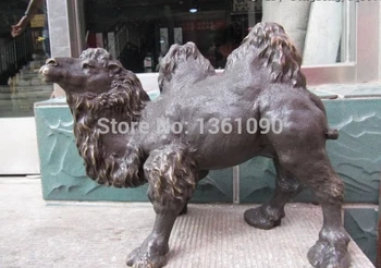 

xd 00542 13"Signed Bronze Copper Statue Art desert camel Sculpture