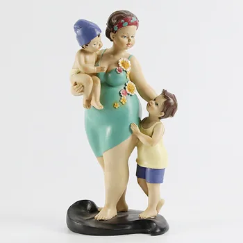 

Baby care center shelf mother and child arranged in the office of the office bookcase parent-child sculpture character creative