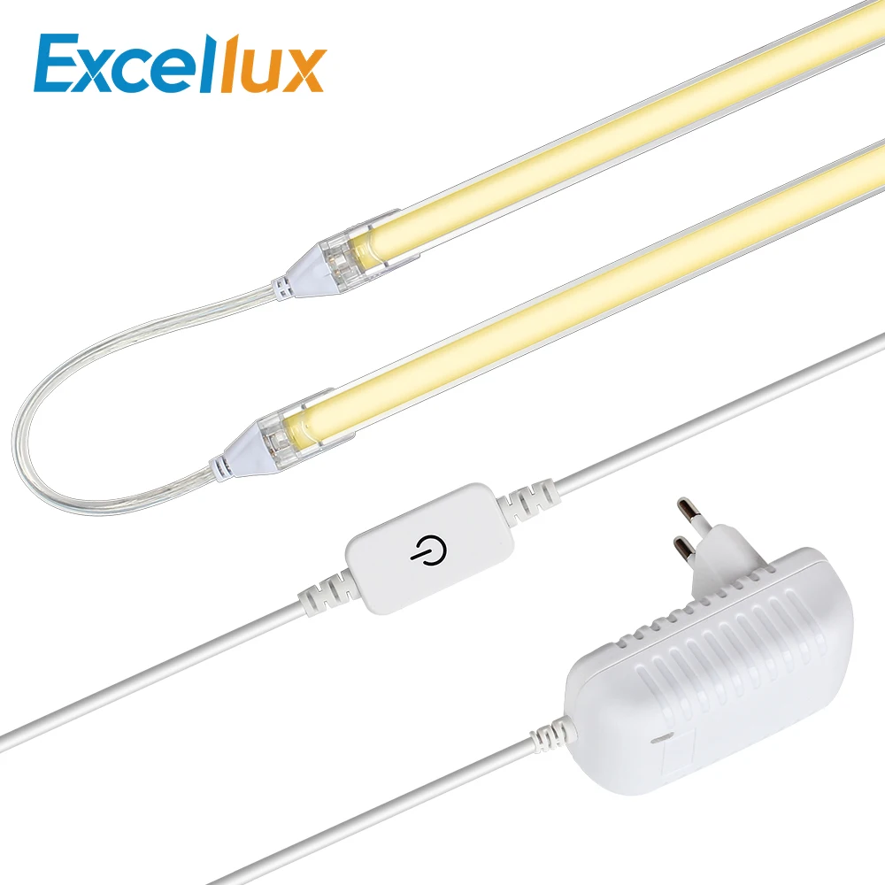 

1Set 2PCS 50CM 24V LED Bar Light For Kitchen Cabinets Lamp TOUCH SENSOR Dimmer Seamless Connecting Ultra Thin Rigid LED Strips