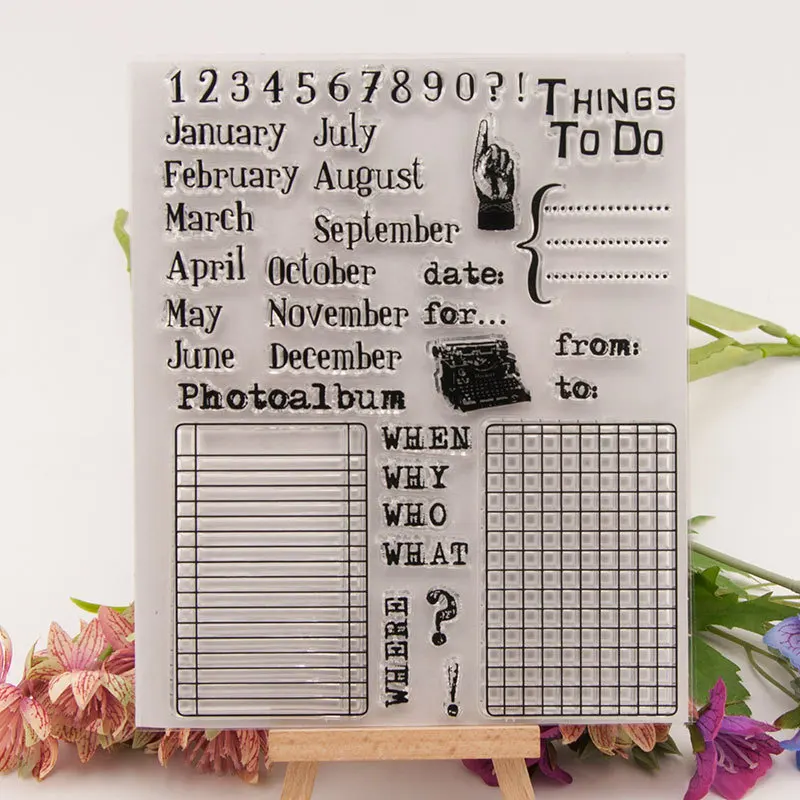 

KLJUYP Clear Stamps Scrapbook Paper Craft Clear stamp scrapbooking 403