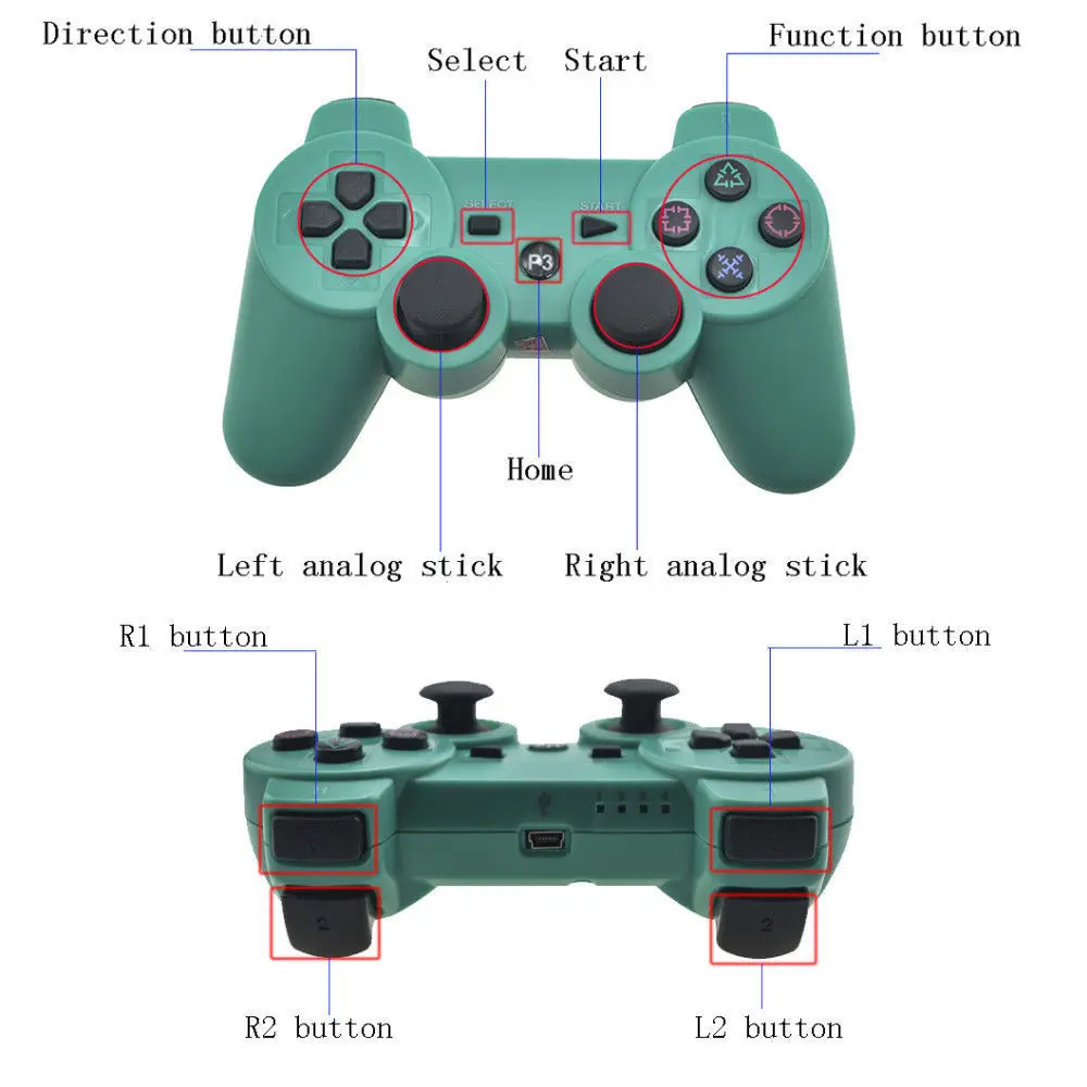 Best Price gcVh7 Bluetooth Wireless Gamepad Remote Controller for Sony Playstation 3 PS3 Controller Joystick Gamepad