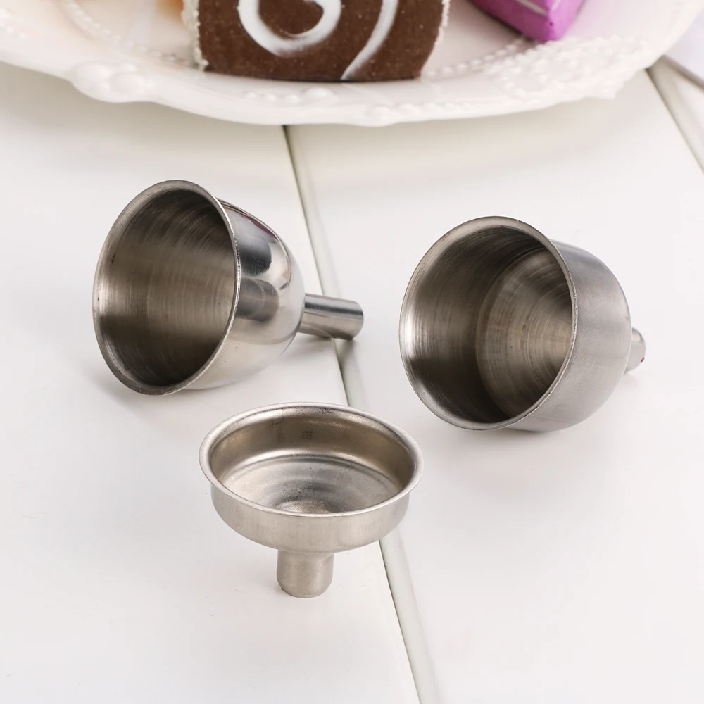 1pc or 1set Mini Stainless Steel Bar Wine Flask Funnel Small Mouth