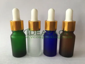 100 pcs 10ml Essential oil bottle / glass empty bottle / glass dropper aluminum cap / gold lid 100 pcs 10ml Essential oil bottle / glass empty bottle / glass dropper aluminum cap / gold lid