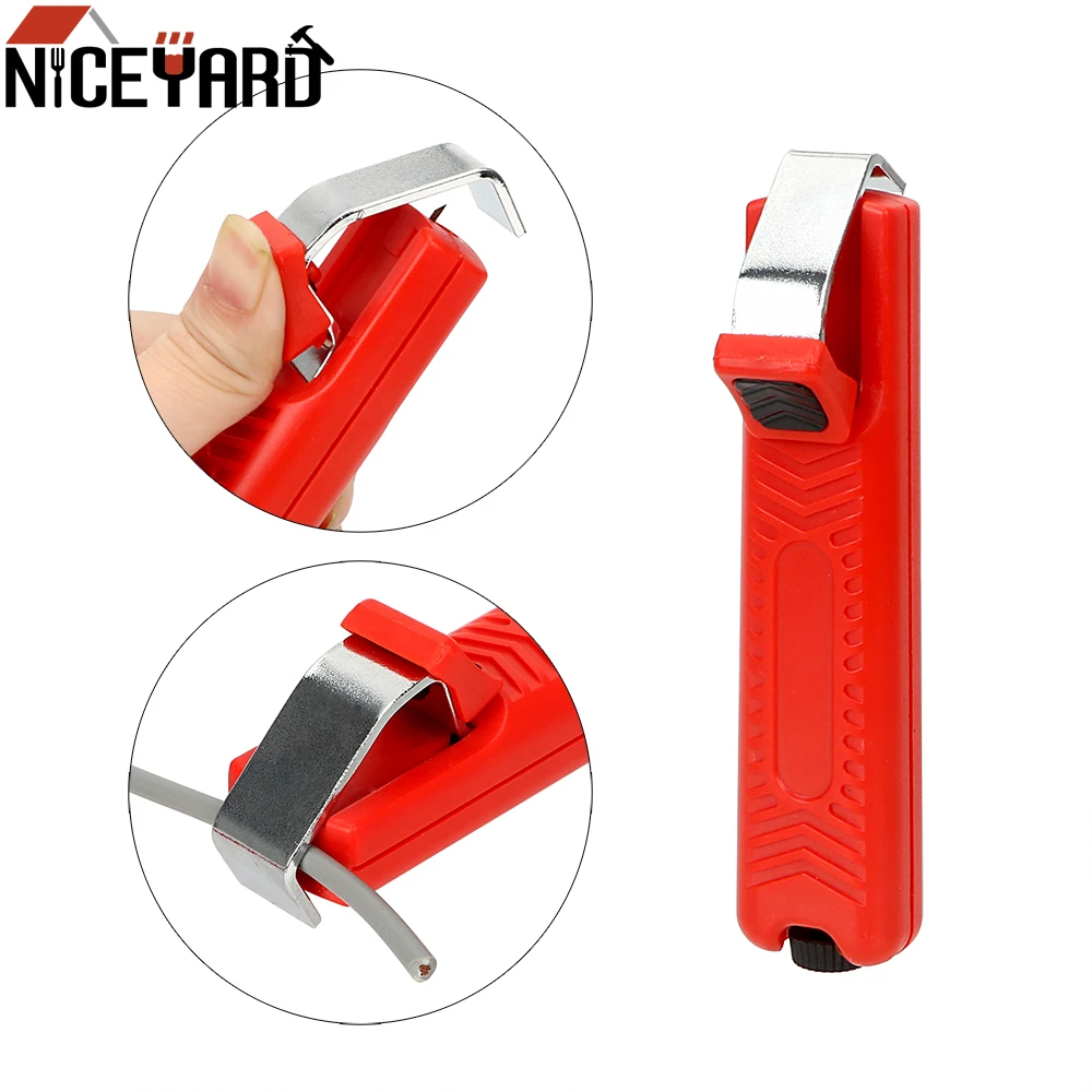 

NICEYARD 8-28mm Stripper Knife Mini Electrician Knife PVC Cable Cable Stripping Knife Plastic Handle Adjustable Wire