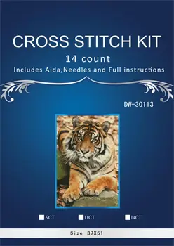 

Tiger, home Decor counted14ct white canvas similar DMC Cross Stitch kits14ct needlework Set DIY embroidery