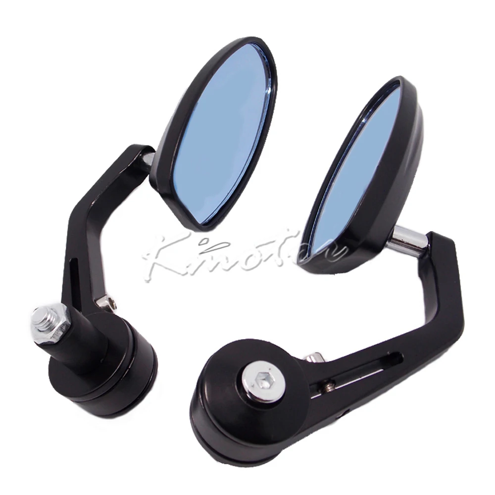 cheap Universal Motorcycle 7 8 #039; #039; Bar End Mirrors Bike Cafe Racer Chopper CNC Rearview Side Mirror for Kawasaki Yamaha Honda Suzuki KTM