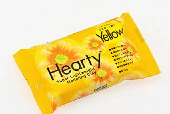 PADICO Пластилин сытный 50 г Супер легкий 10 цветов Япония - Цвет: Yellow