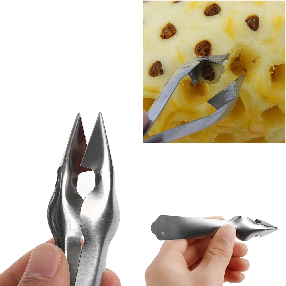 1 шт. из нержавеющей стали креативный инструмент для легкого удаления шелухи нож для ананаса резак корер зажим-слайсер приспособление для салата фруктов