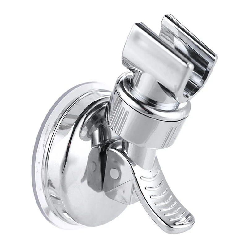 hower Head Handset Holder Chrome Bathroom Wall Mount Adjustable Suction Bracket Strong wall Mounted Strong Rack  F#4N21 (3)