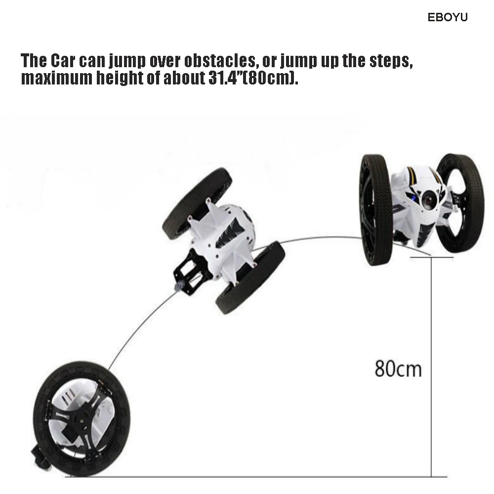 RH803 2,4G RC Jumping автомобиль скачок высокое Stunt автомобилей с музыкой светодиодный фары Двусторонняя 360 ° акробатика RC автомобиль отказов детская игрушка в подарок