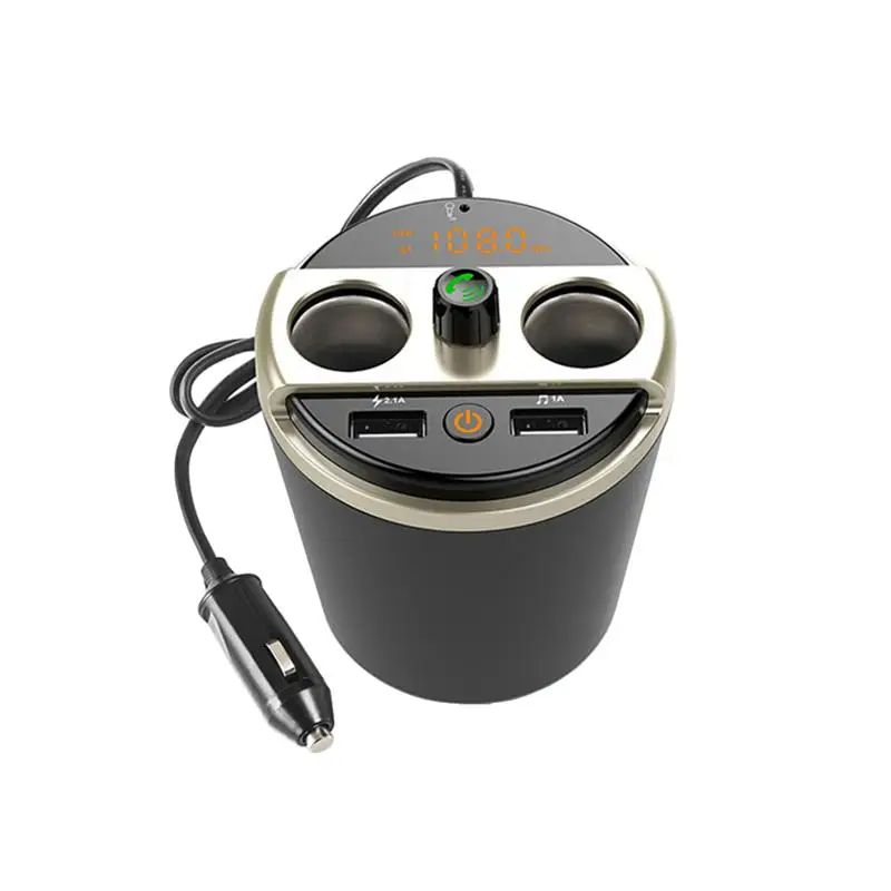 Автомобиль Bluetooth fm передатчик Кубок MP3 плеер Hands Free Car Kit подстаканник
