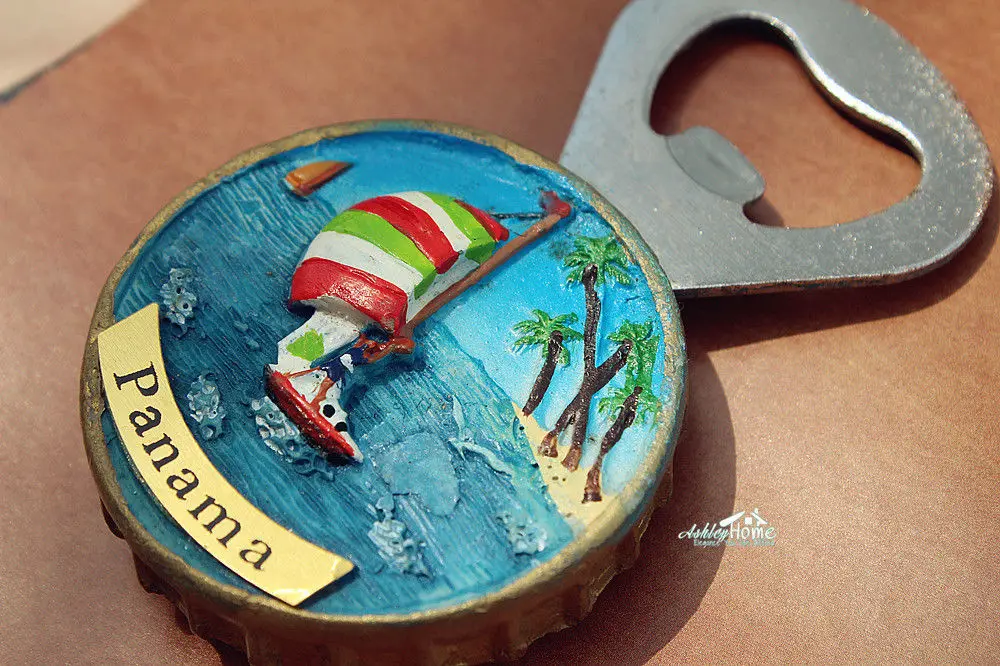 

Holiday in Panama Tourist Travel Souvenir 3D Resin Fridge Magnet Craft Beer Bottle Opener