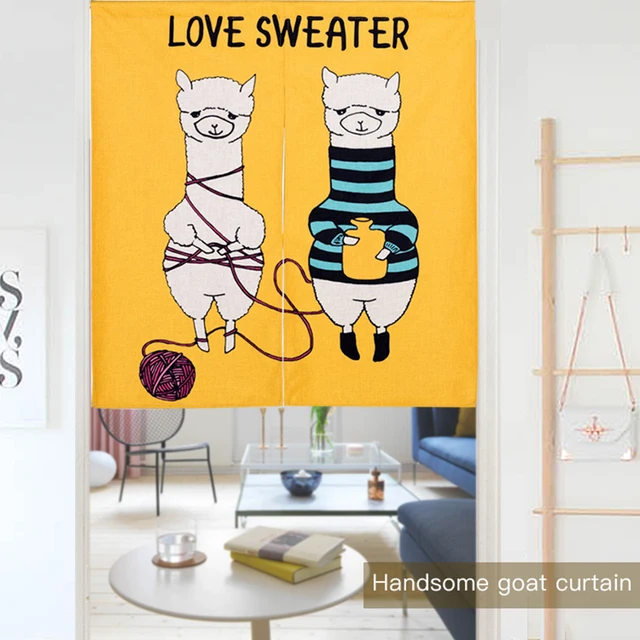 vorhang kinderzimmer tiere, niedlichen cartoon tiere katzen und hunde leinen wohnzimmer kinderzimmer schlafzimmer halb vorhang partition heimtextilien vorhänge in niedlichen, Innenarchitektur