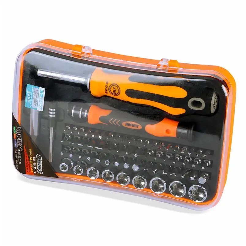 

JM-6098 Hand tools 66 in 1 Professional Handware Tool Set Adjustable Extension Bar Anti-slip Handle H6.3 H4 Bit Model